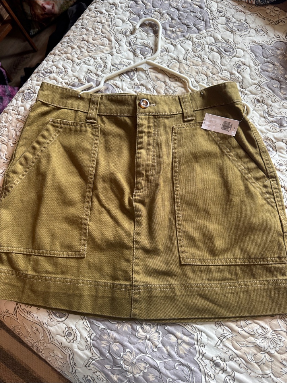 Old Navy Olive Green Utility Mini Skirt